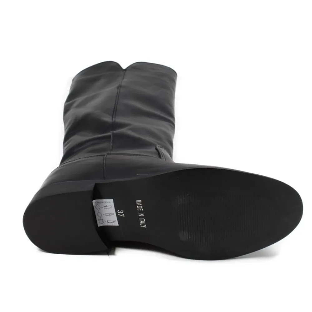 stivali_alti_con_zeppa_in_5-2.webp Stivali E Scarpe Con Zeppa | Stivali Invernali | Personal Stivali alti con zeppa interna con V Laterale "V2" - Pelle Nero