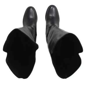 Stivali E Scarpe Con Zeppa | Stivali Invernali | Personal Stivali alti con zeppa interna con V Laterale "V2" - Pelle Nero