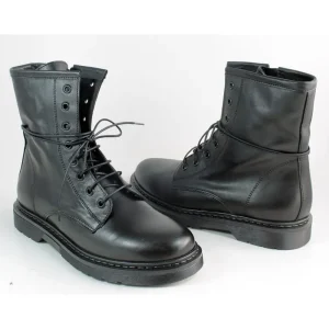 Anfibi | Stivali Invernali | In Time Stivali Anfibi Stringati "GAP"  - Nero