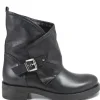 Stivali Invernali | Bikers Invernali | In Time Stivali Bassi Biker Boots Fibbia "MANTRA/B" - Pelle Nero