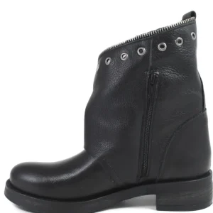 Stivali Invernali | Bikers Invernali | In Time Stivali Bassi Biker Boots con Occhielli e Zip "MTB" - Nero