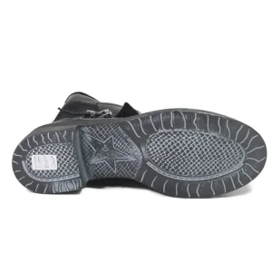 Stivali Invernali | Bikers Invernali | In Time Stivali Bassi Biker Boots Fibbia "MANTRA/B" - Pelle Nero