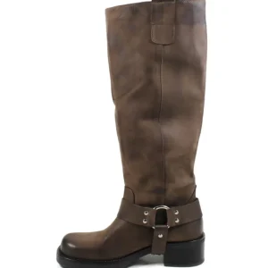 Stivali Invernali | Bikers Invernali | Personal Stivali Biker Alti con Cavigliera Rimovibile "ERIK" - Marrone TestadiMoro