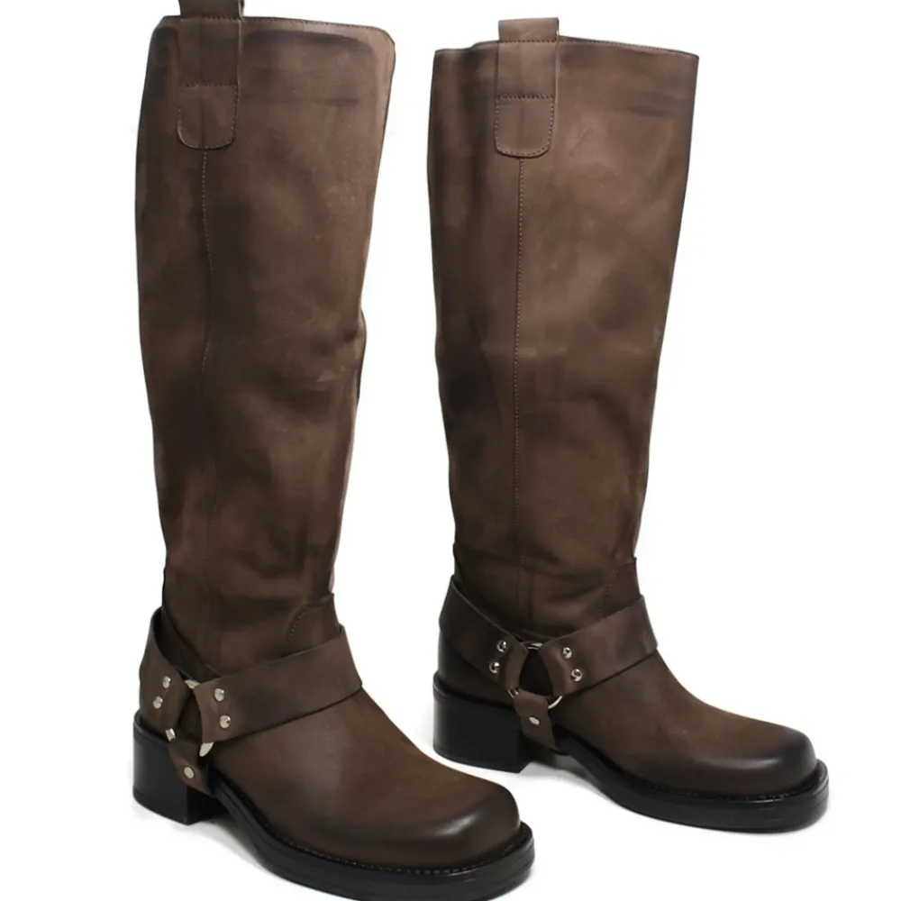 stivali_biker_alti_con_ca_4-1.webp Stivali Invernali | Bikers Invernali | Personal Stivali Biker Alti con Cavigliera Rimovibile "ERIK" - Marrone TestadiMoro