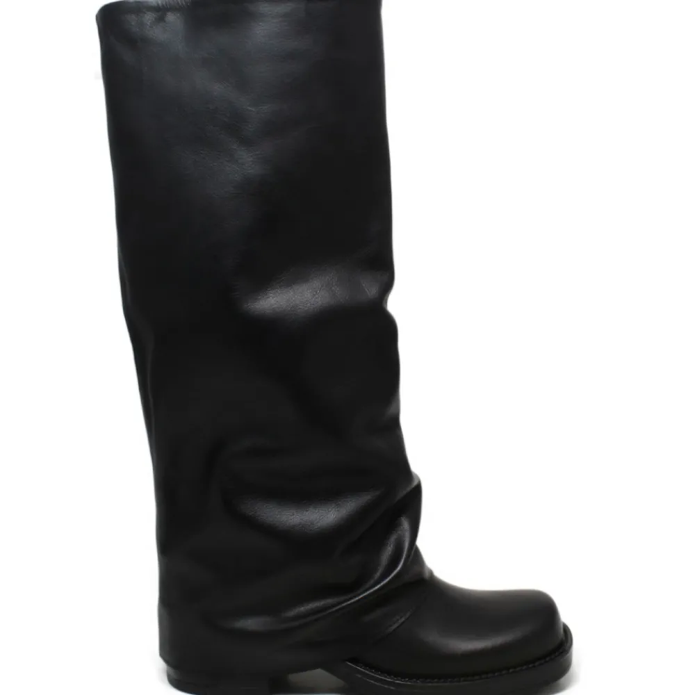 stivali_biker_alti_punta__0-1.webp Stivali Invernali | Bikers Invernali | Personal Stivali Biker Alti Punta Squadrata con Bavero Risvolto "BRYCE" - Pelle Nero