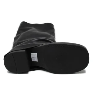 Stivali Invernali | Bikers Invernali | Personal Stivali Biker Alti Punta Squadrata con Bavero Risvolto "BRYCE" - Pelle Nero