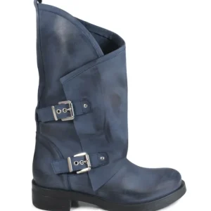 Stivali Invernali | Bikers Invernali | In Time Stivali Biker Boots con due fibbie "MANTRA/A" - Blu