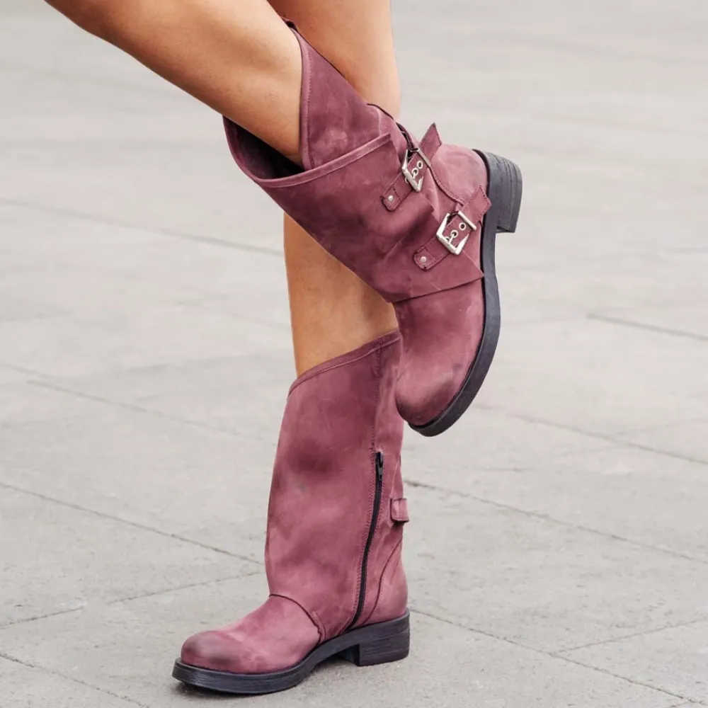 stivali_biker_boots_con_d_1-2.webp Stivali Invernali | Bikers Invernali | In Time Stivali Biker Boots con due fibbie "MANTRA/A" - Bordeaux