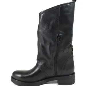 Stivali Invernali | Bikers Invernali | In Time Stivali Biker Boots con due fibbie "MANTRA/A" - Pelle Nero