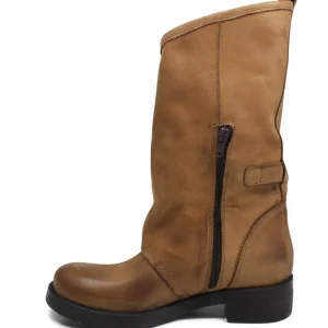 Stivali Invernali | Bikers Invernali | In Time Stivali Biker Boots con due fibbie "MANTRA/A" - Cuoio