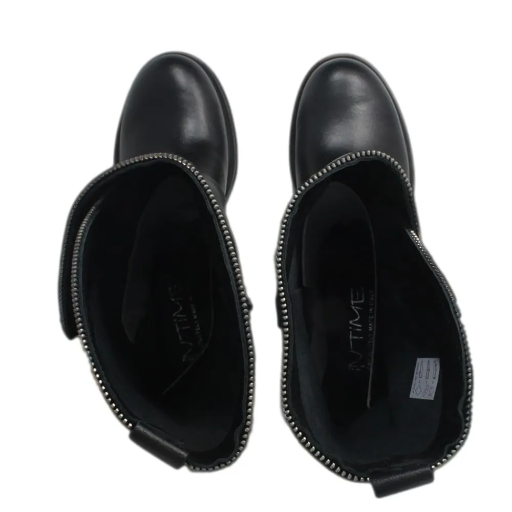 stivali_biker_boots_con_d_6-6.webp Stivali Invernali | Bikers Invernali | In Time Stivali Biker Boots con due fibbie e cerniera "MTA" - Pelle Nero