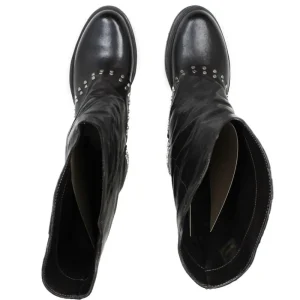 Stivali Invernali | Bikers Invernali | Personal Stivali Biker Boots con ghetta risvolto e borchiette "NIVES" - Lavato Testa di Moro TestadiMoro