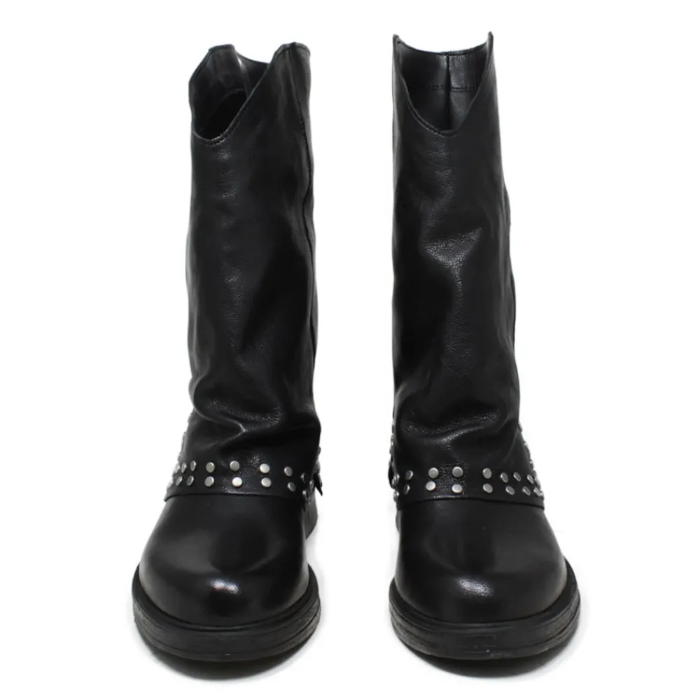 stivali_biker_boots_con_g_4.webp Stivali Invernali | Bikers Invernali | Personal Stivali Biker Boots con ghetta risvolto e borchiette "NIVES" - Lavato Nero