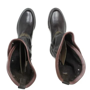 Stivali Invernali | Bikers Invernali | Personal Stivali Biker Boots con occhielli e due cinturini "DADA" - Testa di Moro TestadiMoro