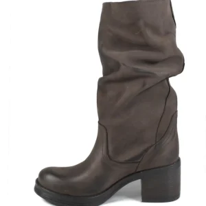 Stivali Con Tacco | Stivali Invernali | In Time Stivali Biker Boots Medi con Tacco "58/M" - Nabuk Testa di Moro TestadiMoro