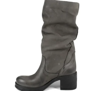 Stivali Con Tacco | Stivali Invernali | In Time Stivali Biker Boots Medi con Tacco "58/M" - Grigio