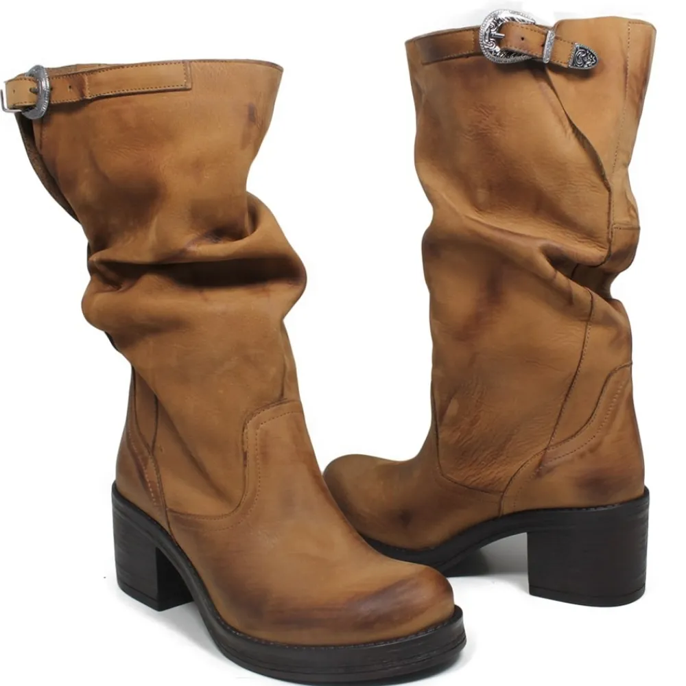 stivali_biker_boots_medi__3-3.webp Stivali Con Tacco | Stivali Invernali | In Time Stivali Biker Boots Medi con Tacco "58/M" - Cuoio