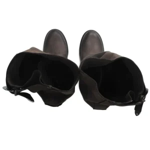 Stivali Con Tacco | Stivali Invernali | In Time Stivali Biker Boots Medi con Tacco "58/M" - Nabuk Testa di Moro TestadiMoro