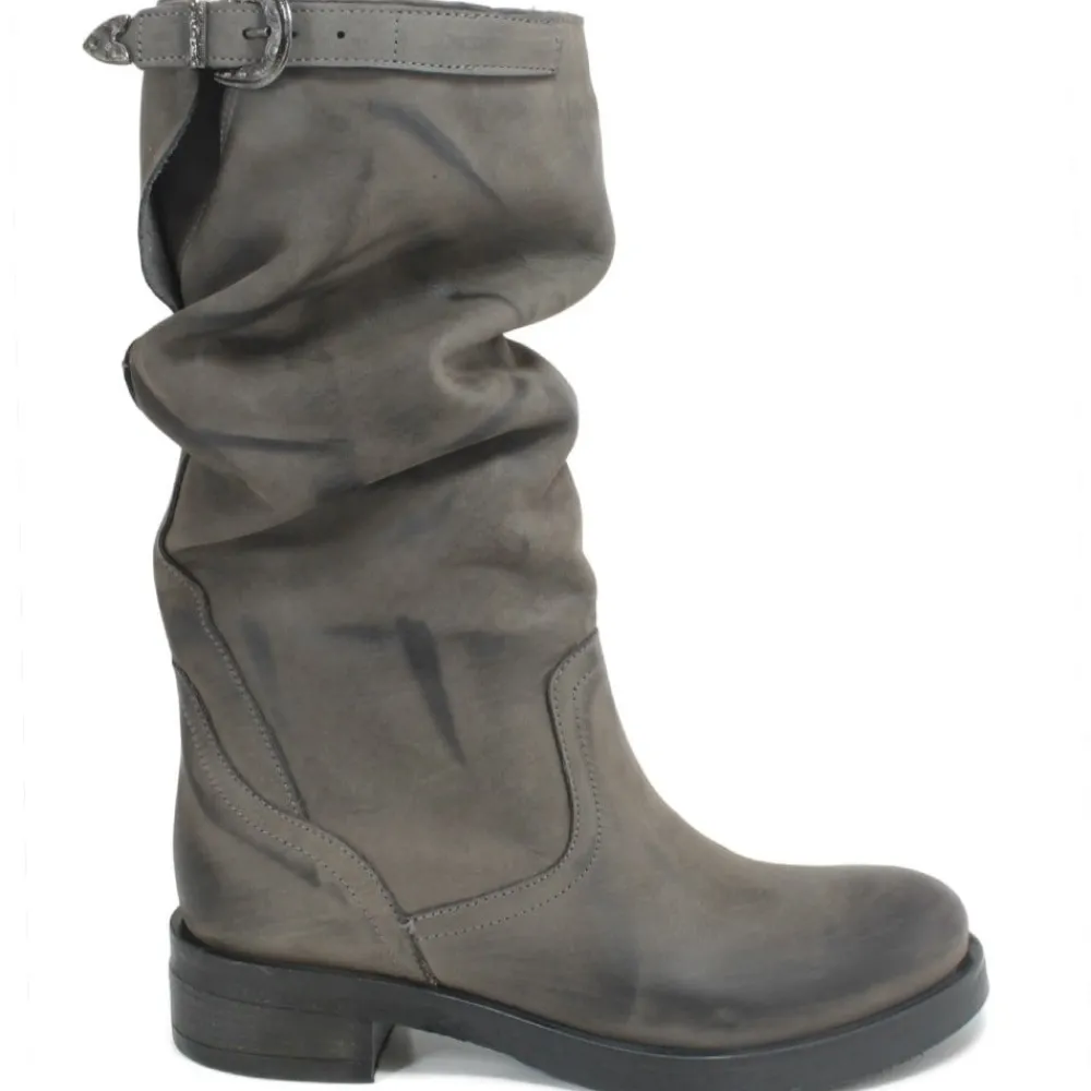 stivali_biker_boots_met_p_0-2.webp Stivali Invernali | Bikers Invernali | In Time Stivali Biker Boots Metà Polpaccio "NOA/M" - Nabuk Grigio