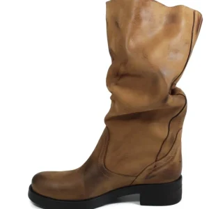 Stivali Invernali | Bikers Invernali | In Time Stivali Biker Boots Metà Polpaccio "NOA/M" - Nabuk Cuoio