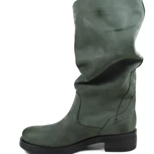 Stivali Invernali | Bikers Invernali | In Time Stivali Biker Boots Metà Polpaccio "NOA/M" - Nabuk Verde