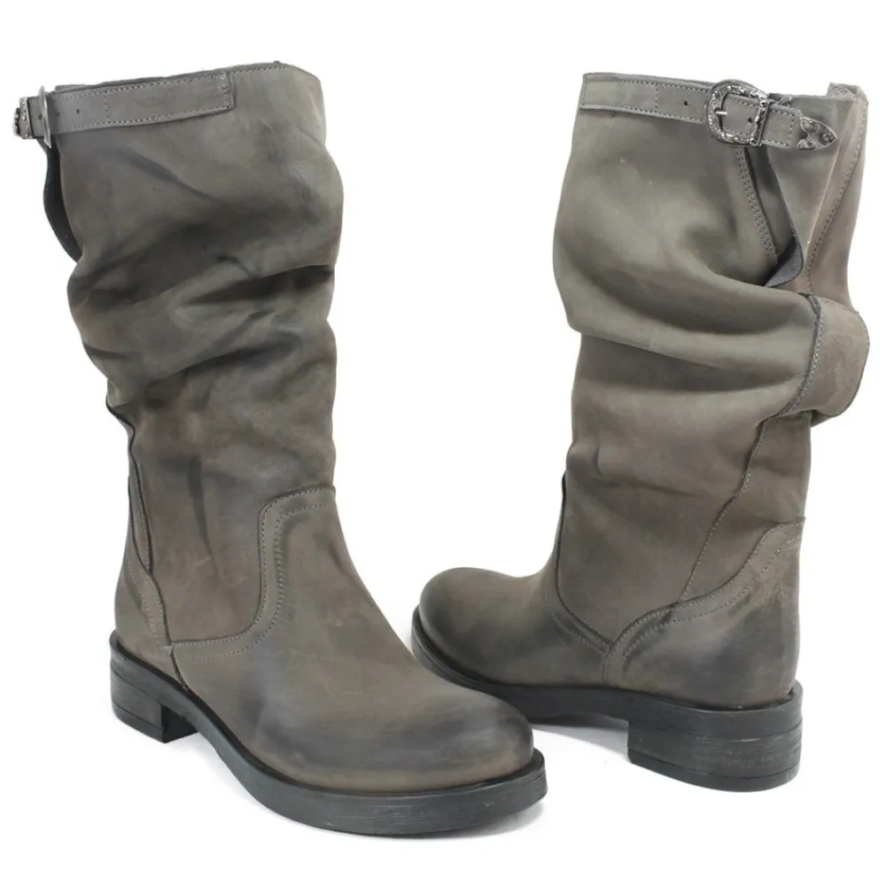 stivali_biker_boots_met_p_3-2.webp Stivali Invernali | Bikers Invernali | In Time Stivali Biker Boots Metà Polpaccio "NOA/M" - Nabuk Grigio