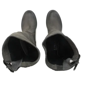 Stivali Invernali | Bikers Invernali | In Time Stivali Biker Boots Metà Polpaccio "NOA/M" - Nabuk Grigio