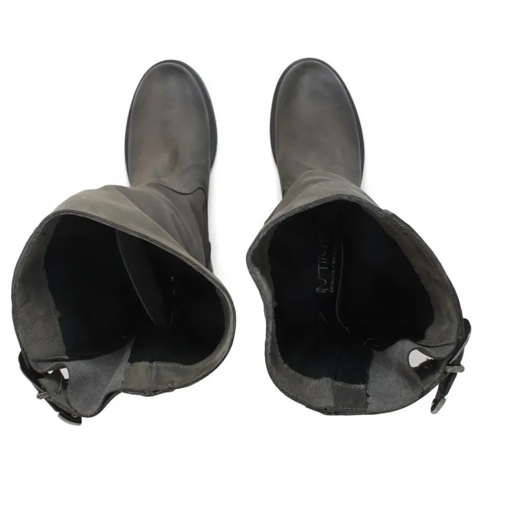 stivali_biker_boots_met_p_4-2.webp Stivali Invernali | Bikers Invernali | In Time Stivali Biker Boots Metà Polpaccio "NOA/M" - Nabuk Grigio