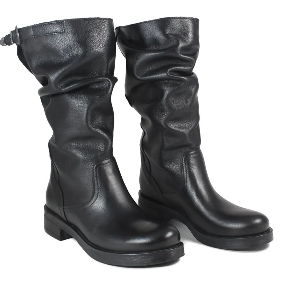 stivali_biker_boots_met_p_4-4.webp Stivali Invernali | Bikers Invernali | In Time Stivali Biker Boots Metà Polpaccio "NOA/M" - Pelle Nero