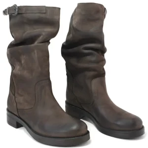 Stivali Invernali | Bikers Invernali | In Time Stivali Biker Boots Metà Polpaccio "NOA/M" - Testa di Moro TestadiMoro