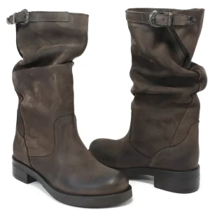 Stivali Invernali | Bikers Invernali | In Time Stivali Biker Boots Metà Polpaccio "NOA/M" - Testa di Moro TestadiMoro