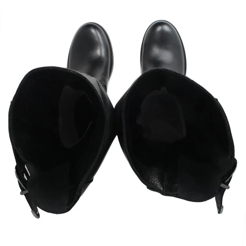 stivali_biker_boots_met_p_6-3.webp Stivali Invernali | Bikers Invernali | In Time Stivali Biker Boots Metà Polpaccio "NOA/M" - Pelle Nero