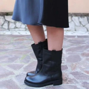 Stivali Invernali | Bikers Invernali | In Time Stivali Biker Invernali "303FW" - Pelle Nero