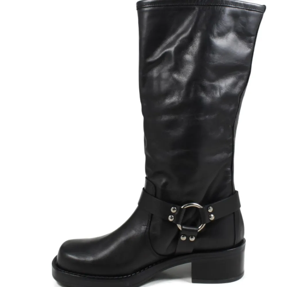 stivali_biker_punta_squad_2-2.webp Stivali Invernali | Bikers Invernali | Personal Stivali Biker Punta Squadrata 3 Fibbie "ROGER" - Nero