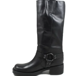 Stivali Invernali | Bikers Invernali | Personal Stivali Biker Punta Squadrata con Cavigliera "MICK" - Nero