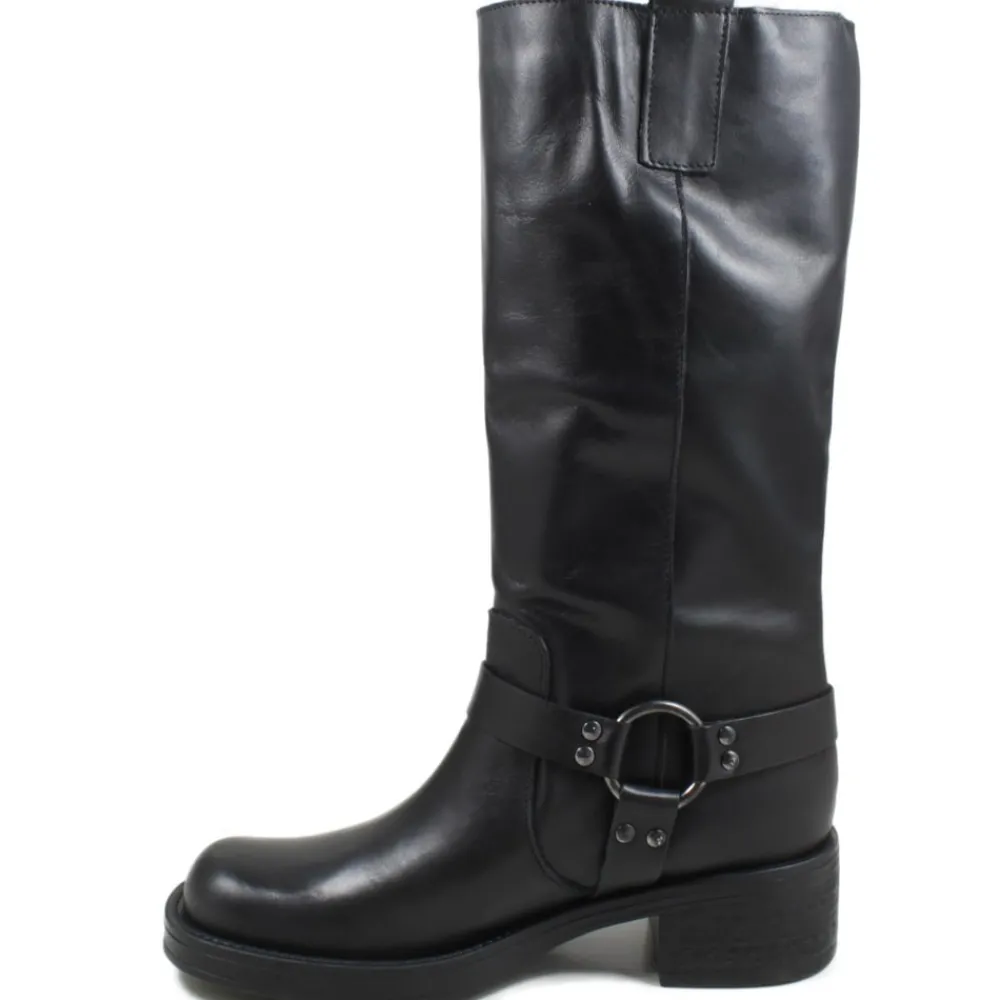 stivali_biker_punta_squad_2-4.webp Stivali Invernali | Bikers Invernali | Personal Stivali Biker Punta Squadrata con Cavigliera "MICK" - Nero