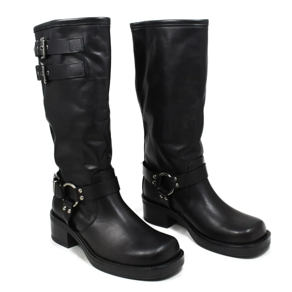 stivali_biker_punta_squad_4-2.webp Stivali Invernali | Bikers Invernali | Personal Stivali Biker Punta Squadrata 3 Fibbie "ROGER" - Nero