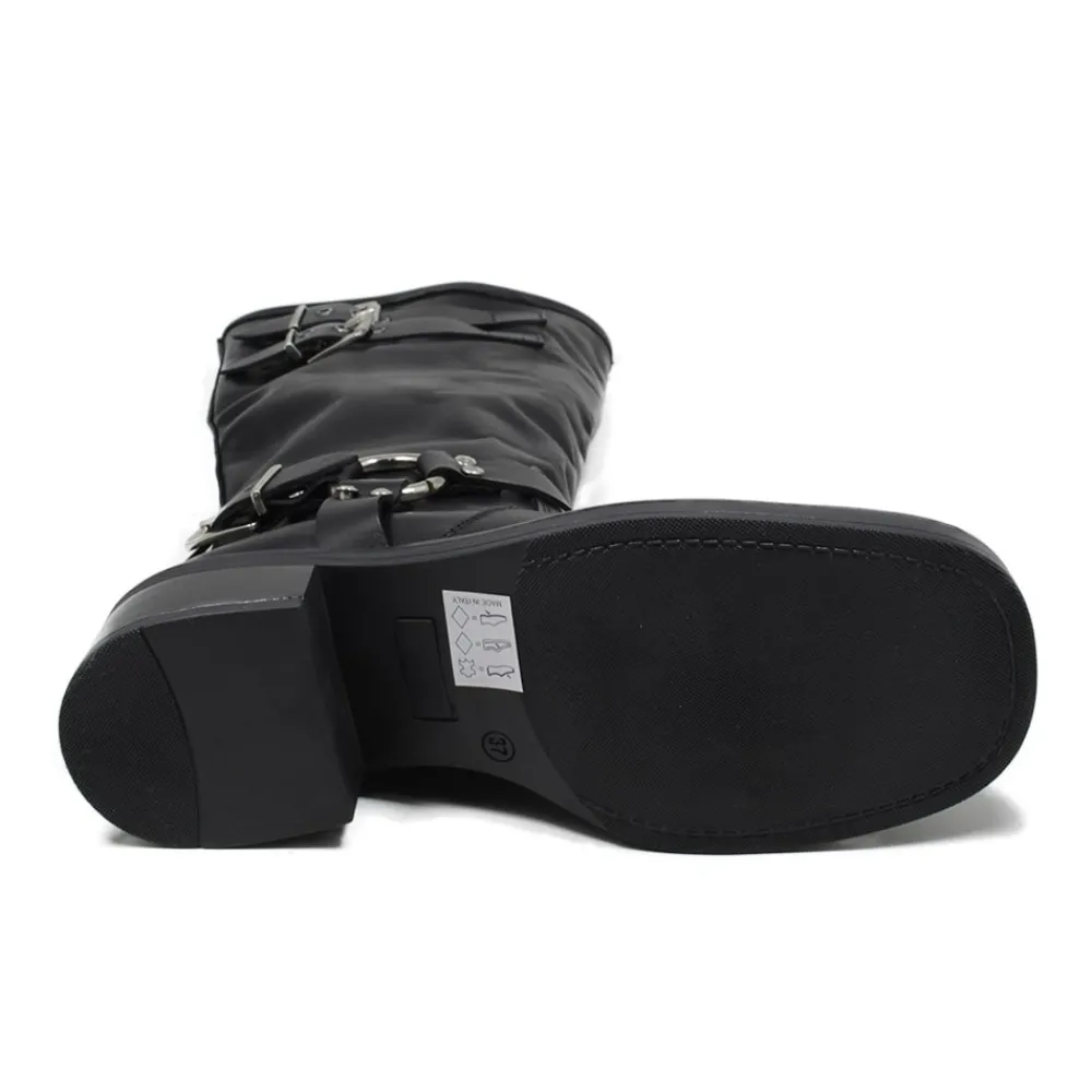 stivali_biker_punta_squad_6-2.webp Stivali Invernali | Bikers Invernali | Personal Stivali Biker Punta Squadrata 3 Fibbie "ROGER" - Nero