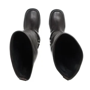 Stivali Invernali | Bikers Invernali | Personal Stivali Biker Punta Squadrata 3 Fibbie "ROGER" - Marrone TestadiMoro