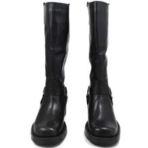 Stivali Invernali | Bikers Invernali | Personal Stivali Biker Punta Squadrata con Cavigliera "MICK" - Nero