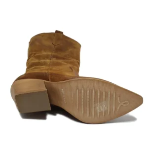 Stivali Con Tacco | Stivali Estivi | Personal Stivali Camperos Alti in Pelle Scamosciata "PAM" - Cuoio