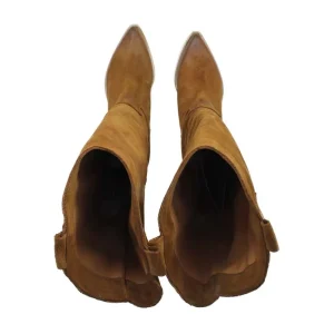 Stivali Con Tacco | Stivali Estivi | Personal Stivali Camperos Alti in Pelle Scamosciata "PAM" - Cuoio