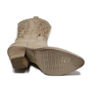Stivali Con Tacco | Stivali Estivi | Personal Stivali Camperos Alti Laserati con tacco "Samy" - Taupe