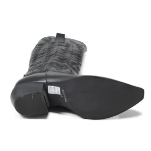 Stivali Con Tacco | Stivali Texani | In Time Stivali Camperos Texani con Ricamo Imbottito "PAULA" - Pelle Nero