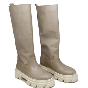 Anfibi | Stivali E Scarpe Con Zeppa | Personal Stivali Combat Boots Platform "SNAP" - Pelle Taupe