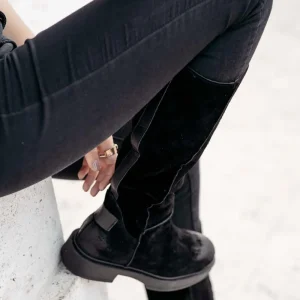 Stivali Invernali | Bikers Invernali | Personal Stivali Invernali Alti Scamosciati "DECK/A" - Nero