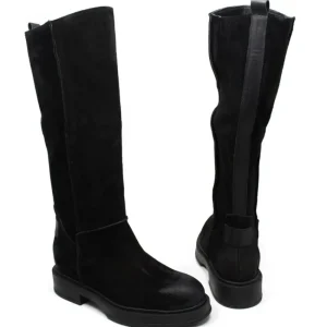 Stivali Invernali | Bikers Invernali | Personal Stivali Invernali Alti Scamosciati "DECK/A" - Nero