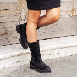 Stivali Invernali | Bikers Invernali | Personal Stivali Invernali Medi Scamosciati "DECK/M" - Nero