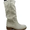 Bikers Estivi | Stivali Estivi | In Time Stivali Scamosciati "309B" - Beige