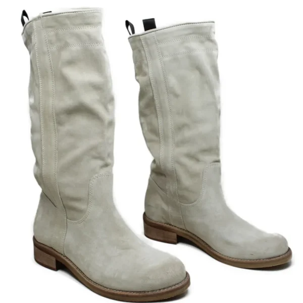 Bikers Estivi | Stivali Estivi | In Time Stivali Scamosciati "309B" - Beige